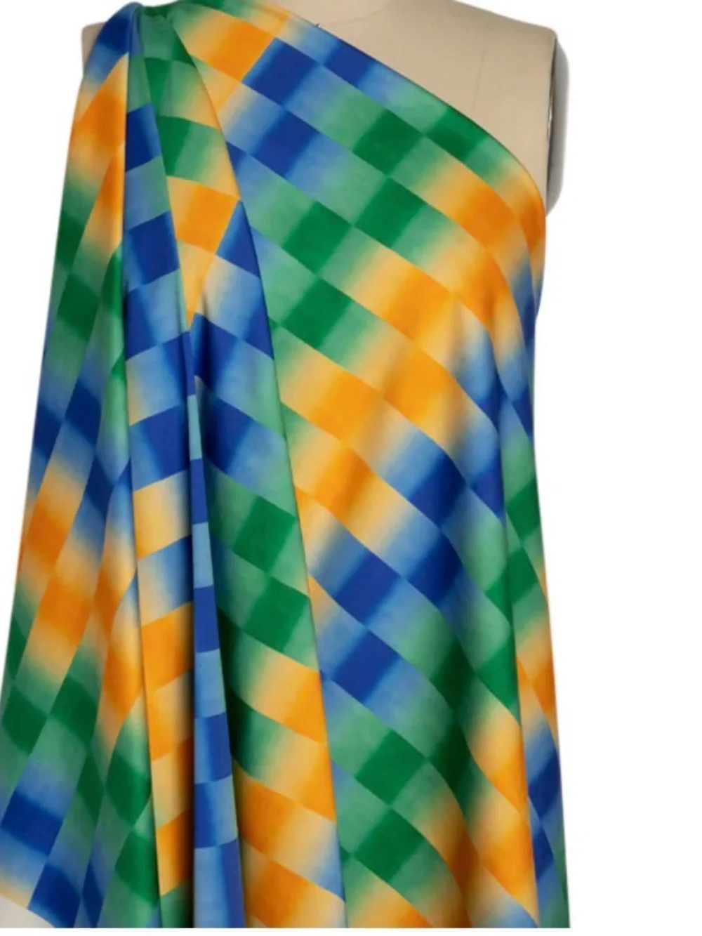 Colorblock Cross Halter Scarf Top - Picture 2 of 8